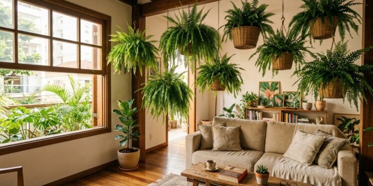 Como cuidar de samambaias em casa e manter folhas sempre verdes com um método simples que funciona até em apartamento