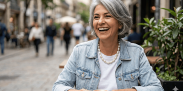 Essa tendência de pérolas irregulares é perfeita para mulheres de 50 anos que querem frescor no visual