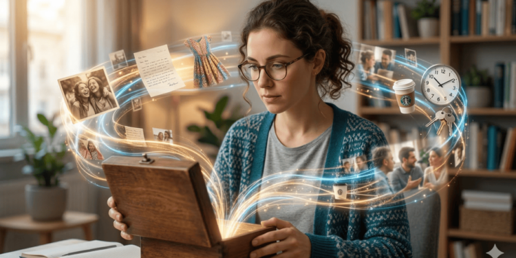 Quando alguém lembra de conversas, expressões faciais, cheiros ou pequenas cenas com muita clareza