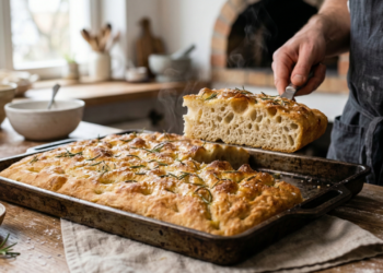 A técnica simples que transforma sua focaccia caseira