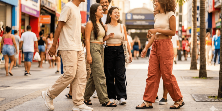 Antes ligada a uniformes e roupas de aventura, a calça cargo foi adotada pelo público jovem como alternativa ao denim básico