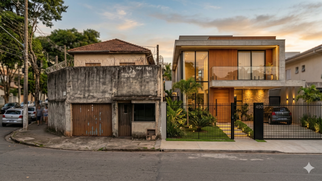 Muita gente repensa muros na fachada da casa