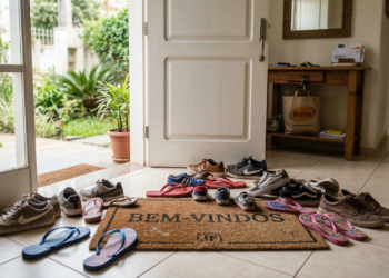 A maneira mais prática de acabar com sapatos espalhados