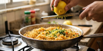 Arroz temperado reaproveita arroz do dia anterior