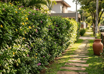 A alternativa natural ao muro que deixa o jardim mais bonito e ainda traz privacidade para a casa