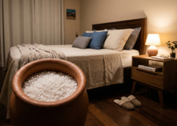 Muita gente está colocando sal grosso no quarto