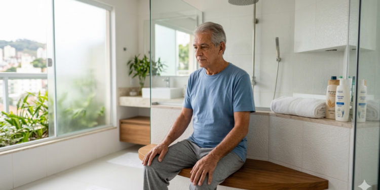 Qual é a frequência ideal de banho na terceira idade