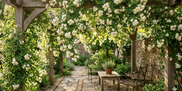 A roseira sem espinhos que cresce 6 metros e cria uma cortina de flores no muro da sua casa
