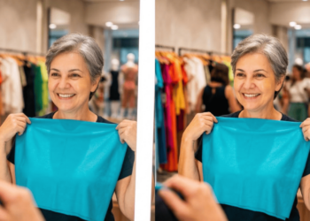 Aposentada de 63 anos descobre cor de blusa que ilumina o rosto e vira sua favorita