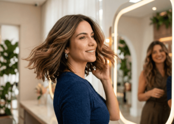 Nem aplique, nem extensões, o corte certo que cria um efeito de fios encorpados