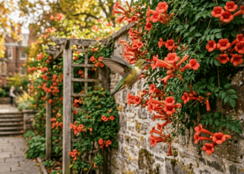 A trepadeira que atrai beija-flores e cobre muros em tempo recorde está conquistando jardins
