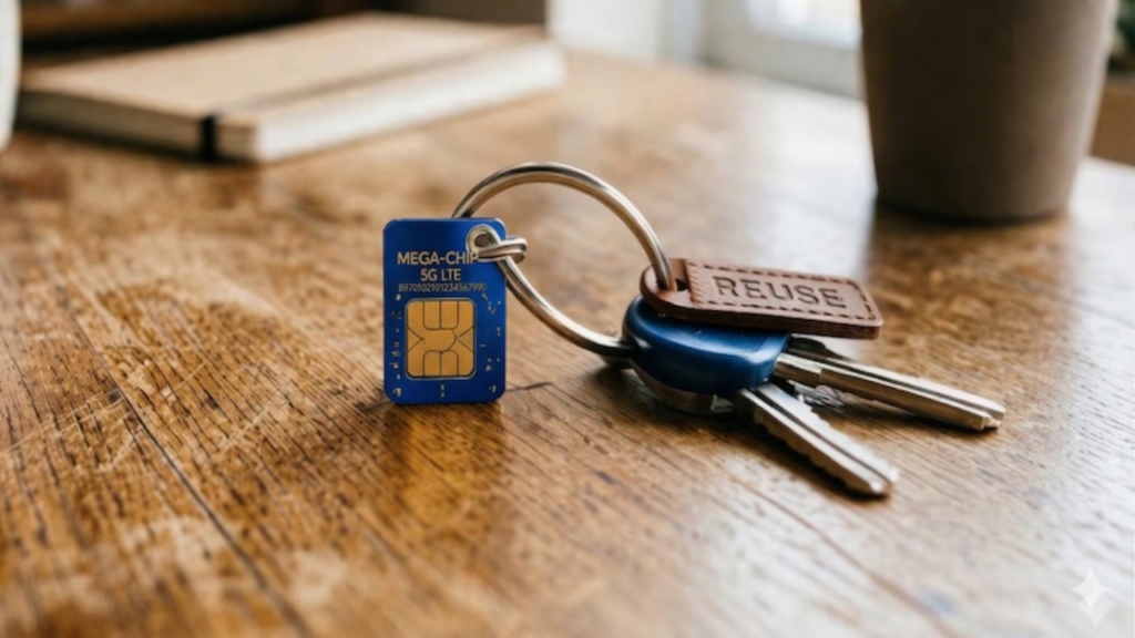 Chip de celular antigo vira chaveiro útil e sustentável