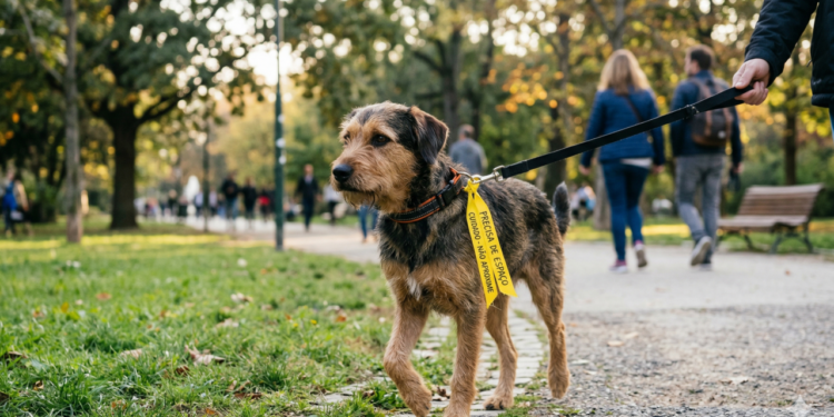 Fita amarela na coleira do cachorro tem significado importante
