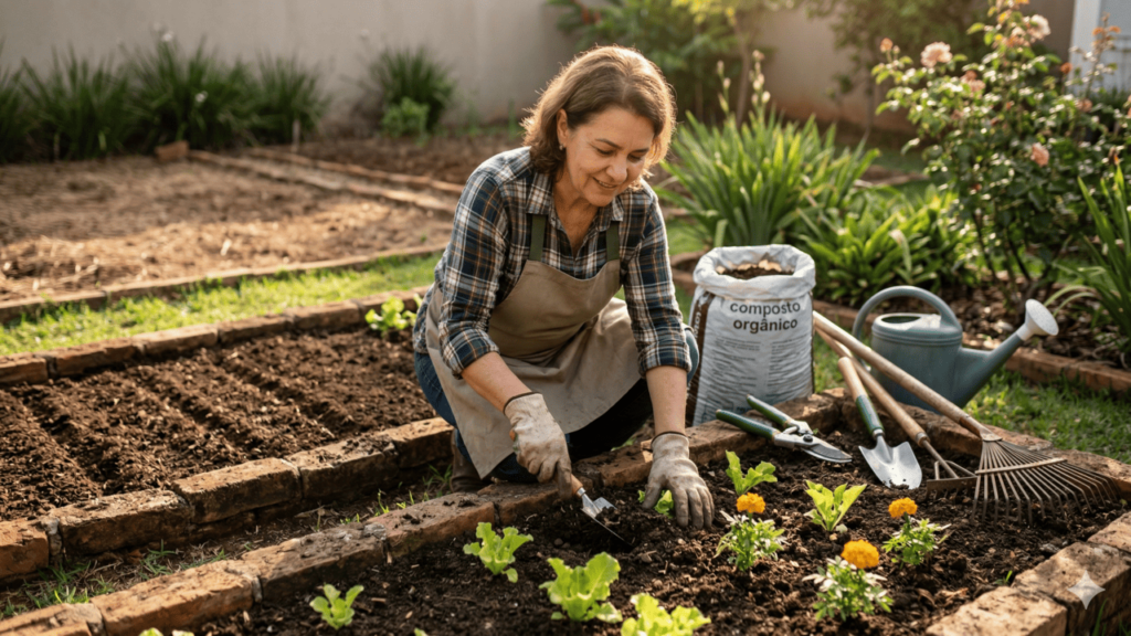 Jardinagem em abril
