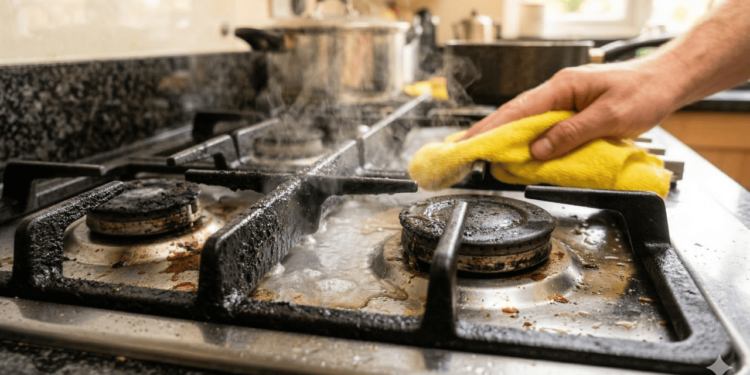 A palavra-chave aqui é gordura do fogão, e o segredo para vencer essa vilã é combinar produto certo com temperatura certa.