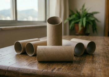 Tubo de papel higiênico reciclado ajuda a limpar cantos difíceis