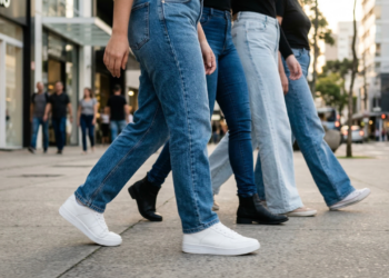Um tênis neutro e versátil reduz o tempo de escolha do look