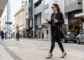 Legging com salto une conforto e sofisticação em 2026