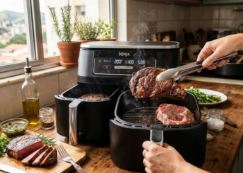 [Como fazer bife na air fryer macio e dourado por fora