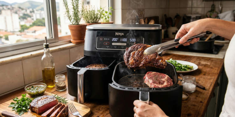 [Como fazer bife na air fryer macio e dourado por fora