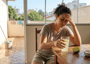 A mistura de água com limão e sal que as donas de casa usam para não passar mal depois da faxina