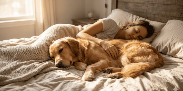 A pergunta “que sente o cachorro quando dorme com o tutor” pode ter respostas diferentes para cada animal