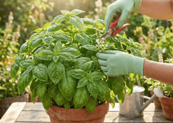As folhas do seu manjericão gigante estão ficando pequenas e duras por causa deste erro comum no calor