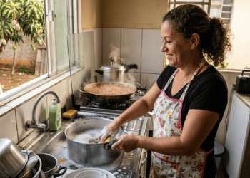 Psicologia explica o que significa limpar enquanto cozinha e 4 padrões comuns