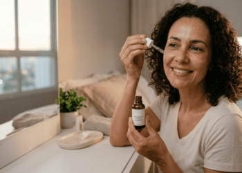 O sérum levinho que muita gente passou a usar à noite para suavizar manchas de sol no rosto