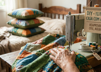 DIY simples de costura, você cria cobertor e almofadas cheias de personalidade