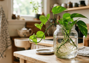 A planta indestrutível que vive apenas na água e transforma a decoração da sua cozinha sem sujeira de terra