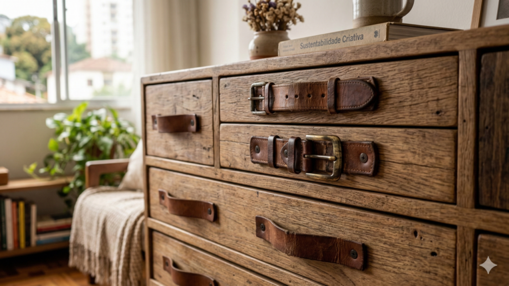 Cintos velhos viram itens criativos na decoração