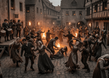 As centenas de pessoas que dançaram até a morte em uma praça pública