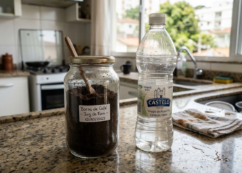 O truque com café usado e vinagre que ajuda na limpeza