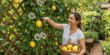 A trepadeira de crescimento rápido que transforma muros sem graça em uma cortina de flores e frutos