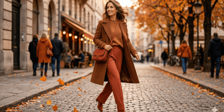 Entre os destaques, aparecem tons terrosos sofisticados, como marrom amendoado, caramelo queimado e terracota suave