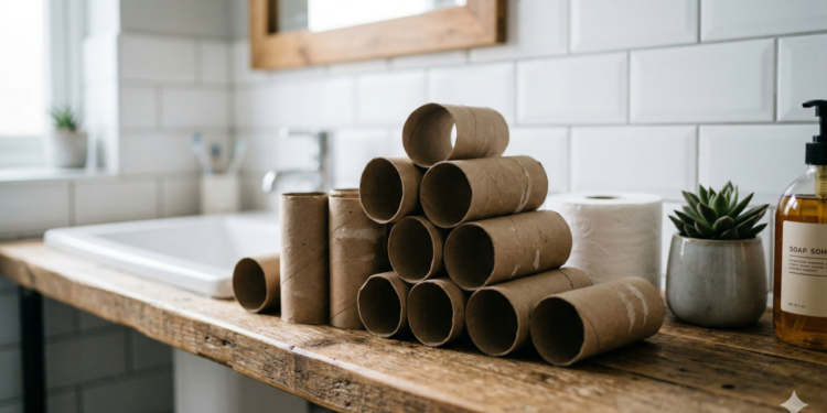 Vasos com rolo de papel são tendência na horta