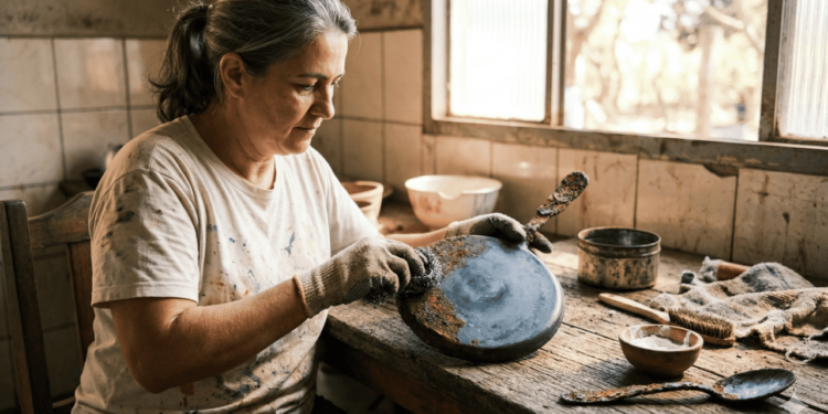 A ferrugem é o resultado da reação entre o ferro presente nas ligas metálicas, o oxigênio do ar e a umidade