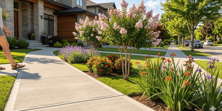 A escolha de plantas para calçada que gostam de sol vai muito além da aparência bonita.
