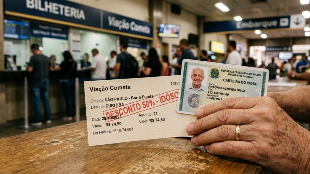 Carteira do idoso: veja quem pode emitir o documento que garante passagem interestadual gratuita ou com 50% de desconto em 2026