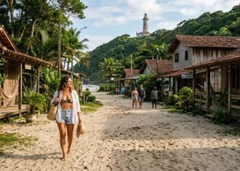 A vila paranaense sem carros que limita visitantes por dia e guarda um farol escocês de 1872 entre trilhas de Mata Atlântica
