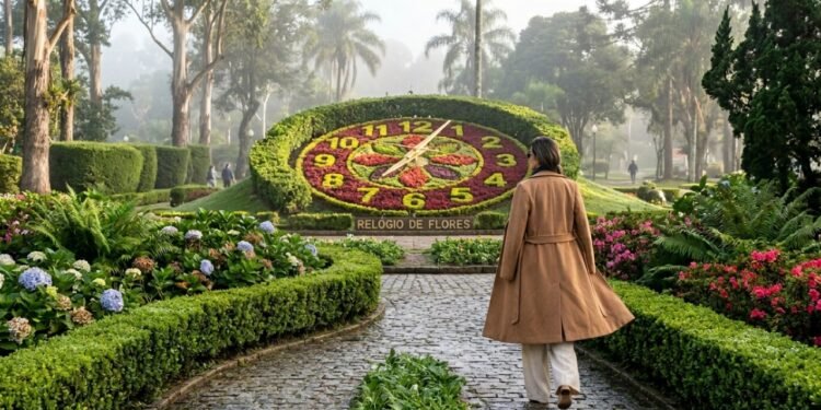 A Suíça Pernambucana sobre sete colinas registra 9°C em pleno nordeste e tem um relógio que conta o tempo entre flores