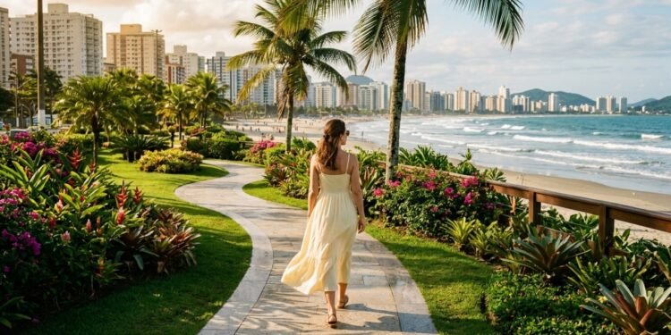 5,3 km de jardim à beira-mar e 6ª melhor qualidade de vida do Brasil: a cidade costeira a 72 km de São Paulo que entrou em ranking mundial