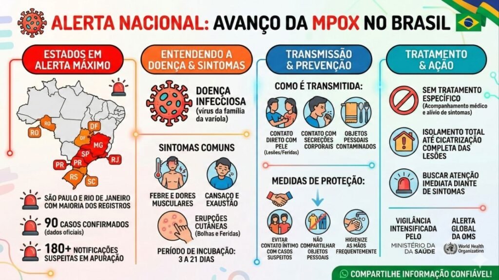 Ministério da Saúde em alerta: vírus perigoso atinge SC, PR, RS, SP, RJ, MG, RO e DF