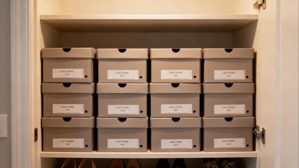 Não jogue fora caixas de sapato: veja como transformá-las em organizadores de armário que evitam acúmulo de poeira nas roupas