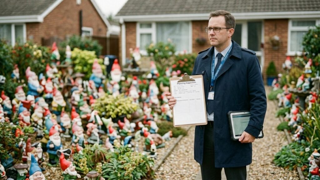 Casal decora o jardim com 30 gnomos, estátuas e uma estrutura para animais, irrita vizinhos e ouve que o espaço é uma vergonha para a região