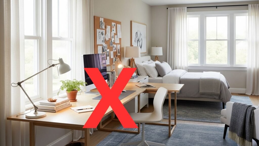 Adeus mesas grandes no quarto! A tendência agora são escrivaninhas compactas e elegantes