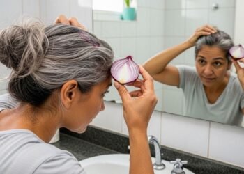 Tratamento para cabelos brancos usando apenas uma cebola roxa: fios com mais força e brilho
