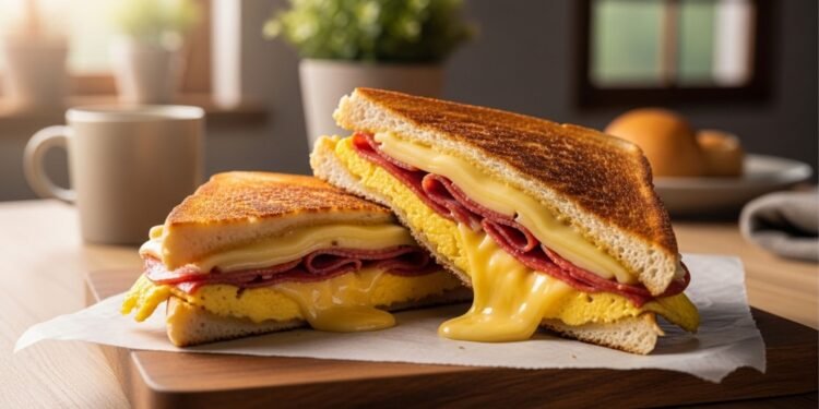 Mais gostoso que pão francês no café da manhã: estes sanduíches de ovo, queijo e salame irão te surpreender