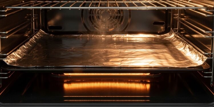 Por que você nunca deve colocar papel alumínio em um forno elétrico